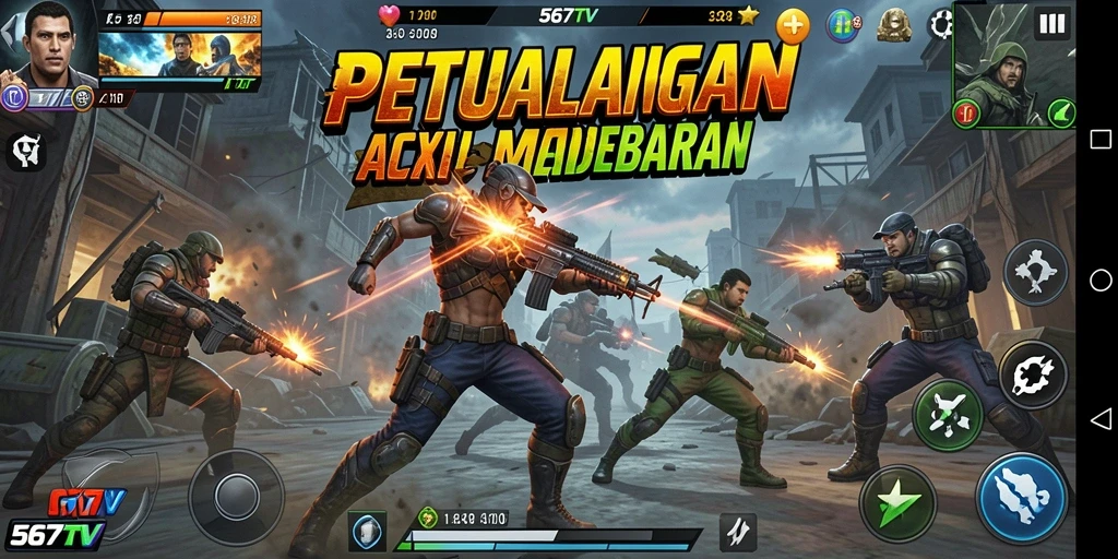 Screenshot gameplay 567TV menampilkan aksi mendebarkan dengan grafis yang memukau.