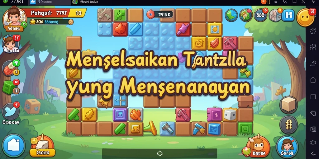 Screenshot gameplay 77RT yang menunjukkan tantangan Puzzle yang seru.