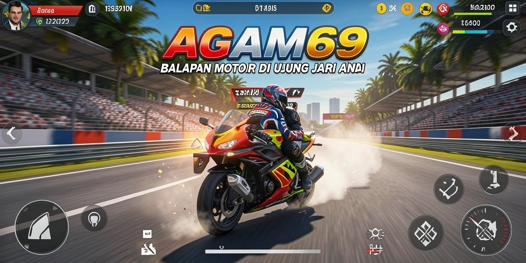 Tampilan mendebarkan balapan motor di AGAM69.