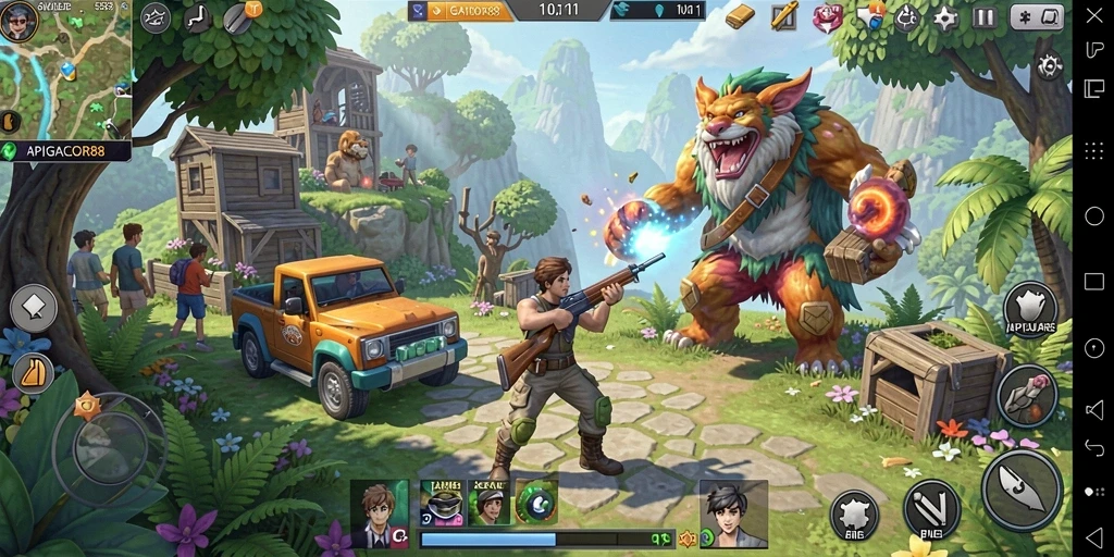 Tangkapan layar dari gameplay seru APIGACOR88 di dunia terbuka.