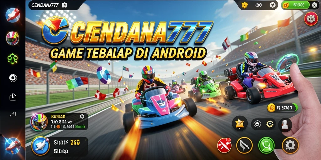 Tampilan gameplay CENDANA777 dengan balapan mendebarkan.