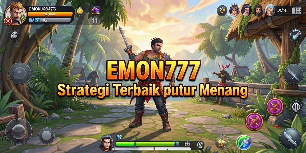 Screenshot gameplay EMON777 menampilkan strategi pertempuran yang mendalam.