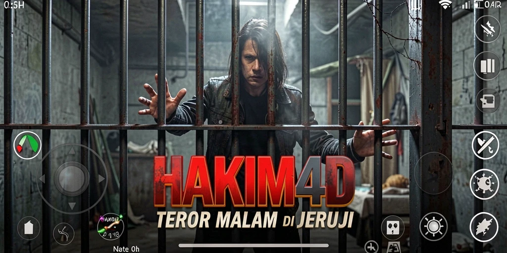 Tampilan gameplay HAKIM4D yang menegangkan dan mencekam.