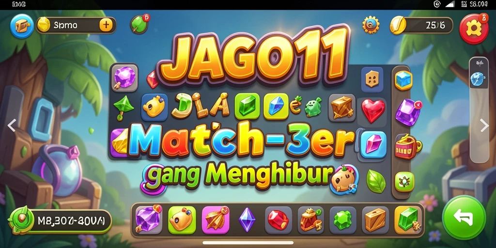 Tangkapan layar JAGO11 menunjukkan gameplay yang penuh warna dan menantang dalam genre Match-3.