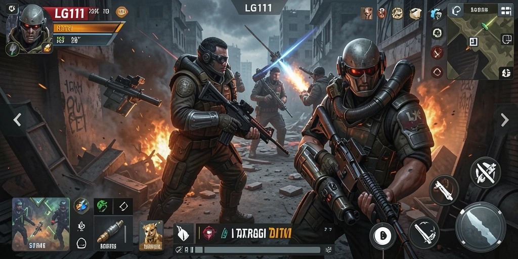 Tampilan gameplay menarik dari LG111 dengan pertempuran strategis.
