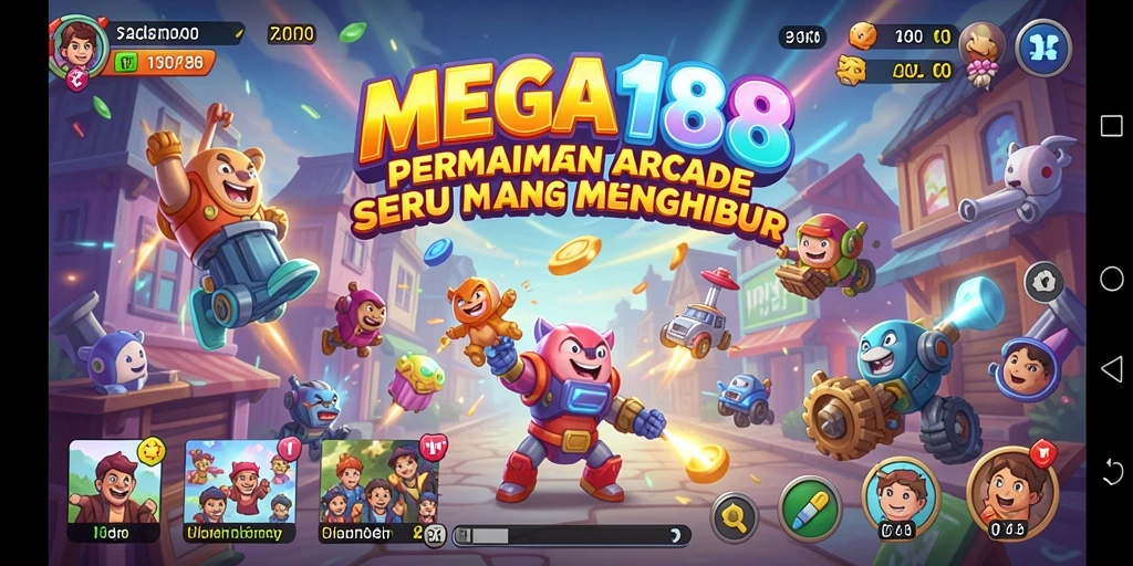 Tampilan menarik dari gameplay Arcade MEGA188.