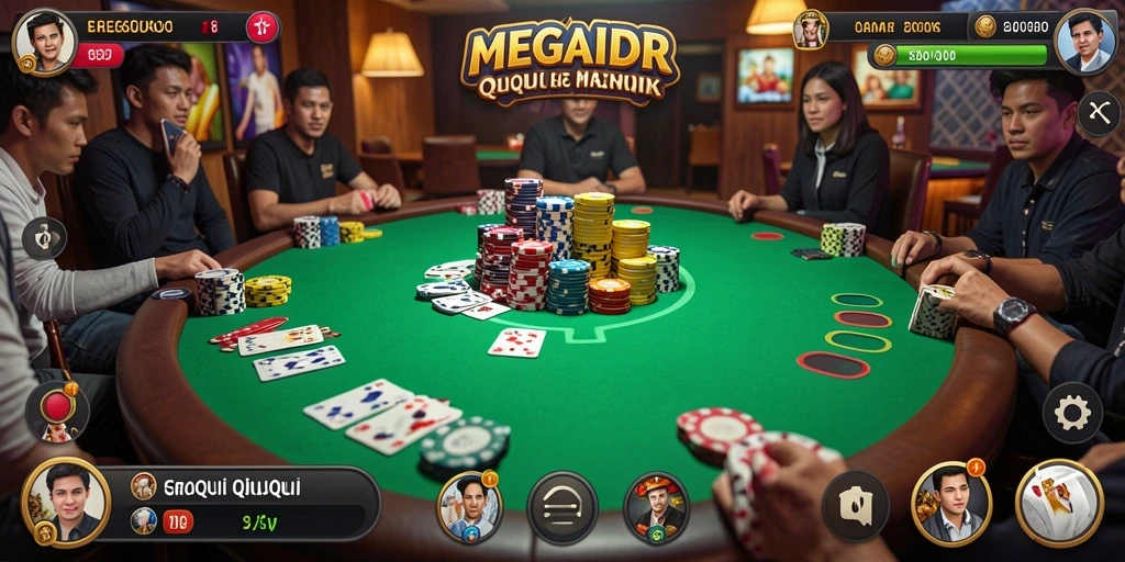 Tampilan gameplay seru QiuQiu di MEGAIDR.