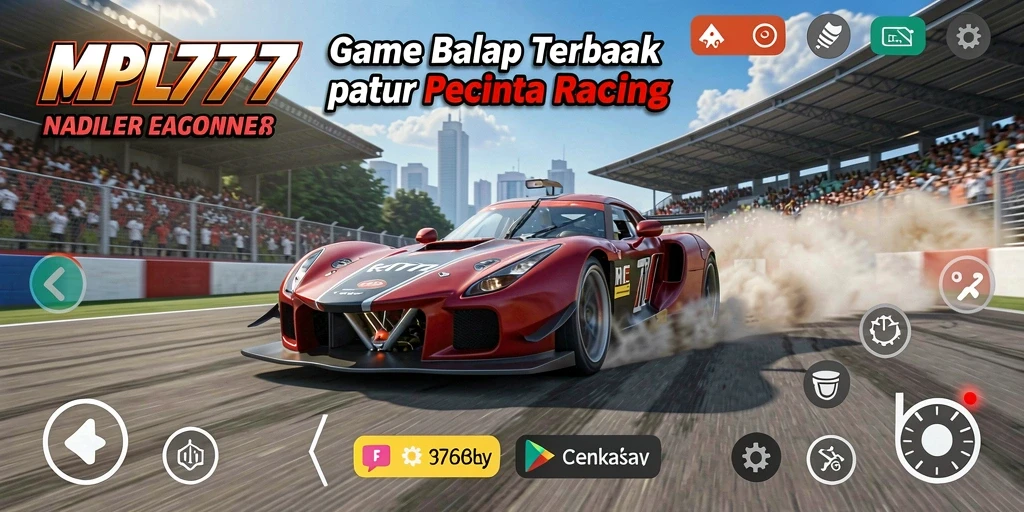 Tampilan gameplay balap yang mendebarkan di MPL777.
