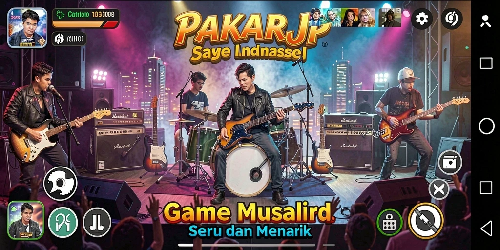 Screenshot utama PAKARJP menampilkan antarmuka permainan yang menarik dan penuh warna.