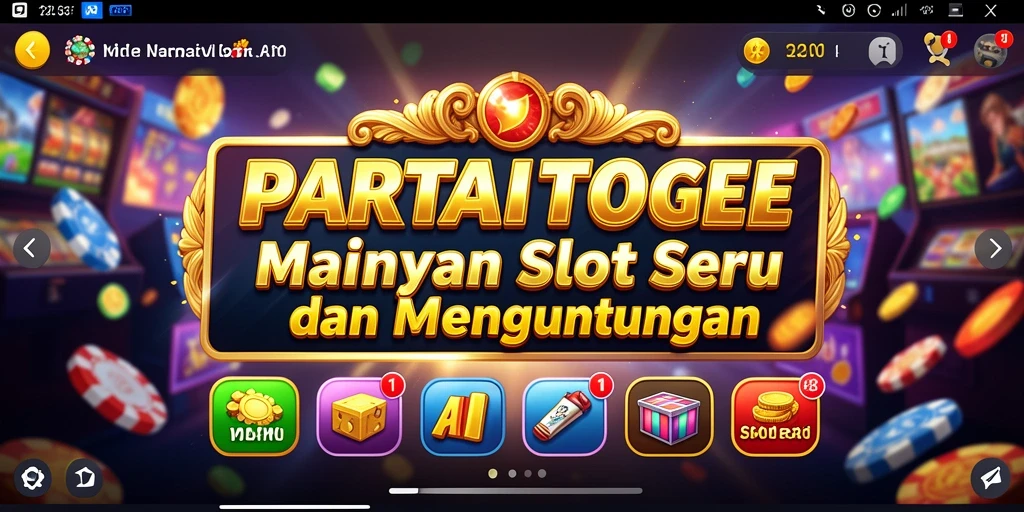Tampilan menarik gameplay PARTAITOGEL dengan berbagai tema slot.