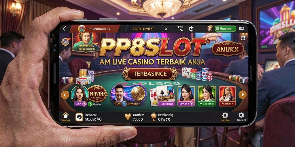 Tampilan gameplay Live Casino yang mendebarkan di PP8SLOT.