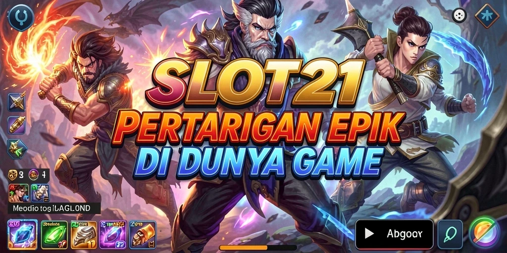 Tangkapan layar SLOT21 menampilkan pertarungan epik antar karakter.
