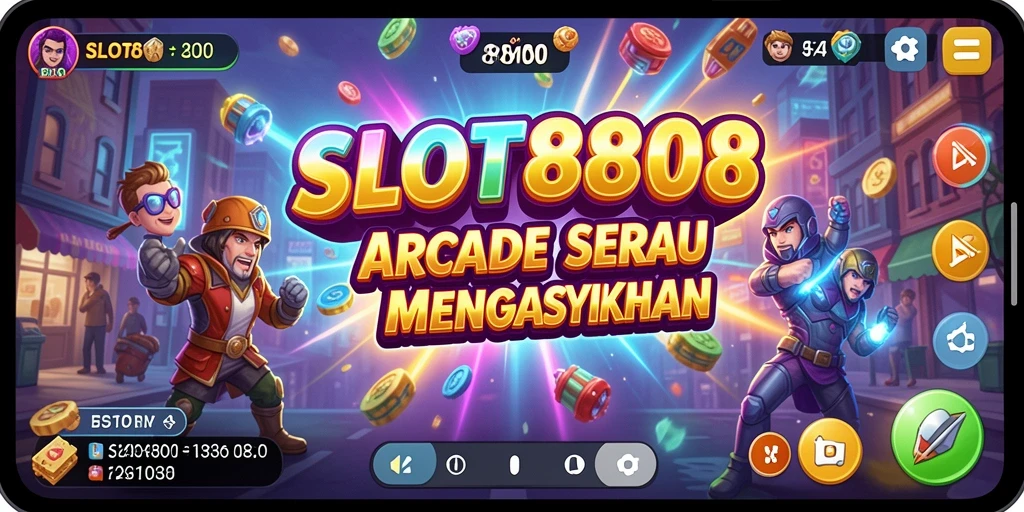 Tampilan menarik dari gameplay arcade SLOT8808 yang menghibur.