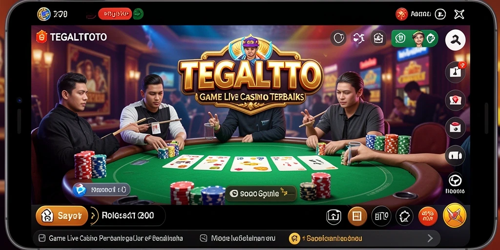 Screenshot gameplay TEGALTOTO dengan dealer langsung dan suasana nyata