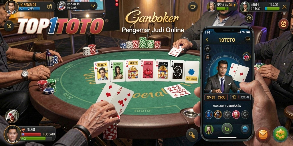 Tampilan gameplay Poker yang menarik dan seru di TOP1TOTO.